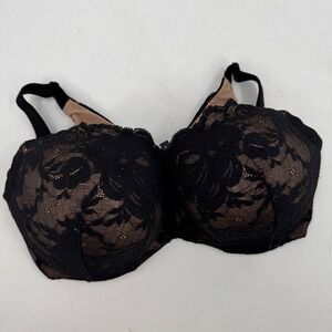 Torrid Curve Black Lace Balconette‎ Bra Full Coverage Underwire 38F
